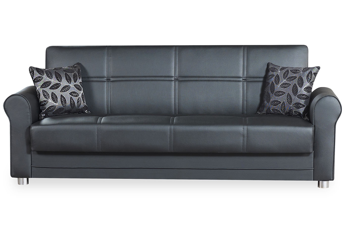 Avalon Plus Zen Black PU Sofabed,Ottomanson (Previously Casamode)