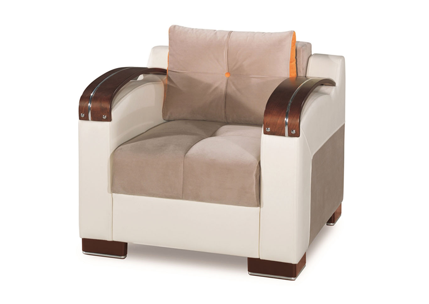 Divan Deluxe Gray Microfiber Chair,Ottomanson (Previously Casamode)