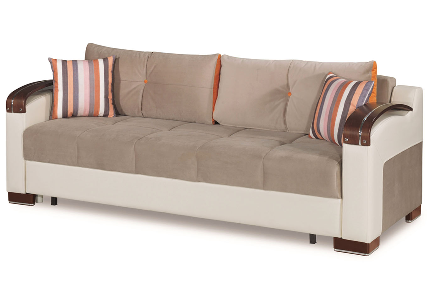 Divan Deluxe Gray Microfiber Sofa