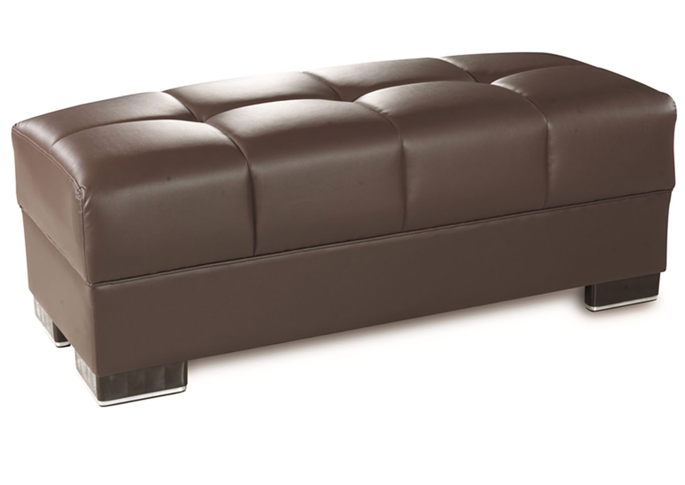 Casamode Down Town Ottoman Brown Pu Leatherette 