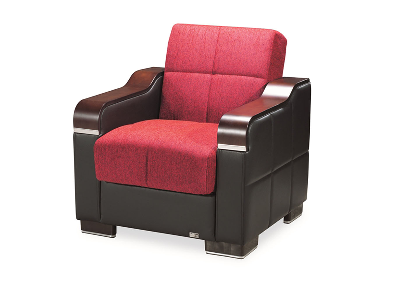 Downtown Red Chenille Armchair,Ottomanson (Previously Casamode)