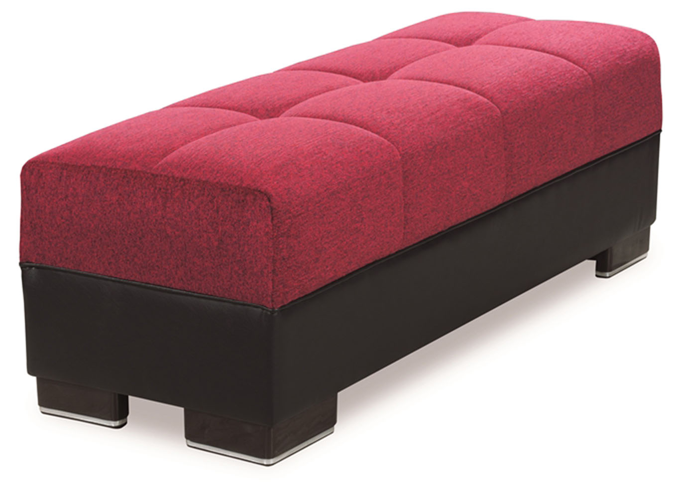 Downtown Red Chenille Ottoman,Ottomanson (Previously Casamode)