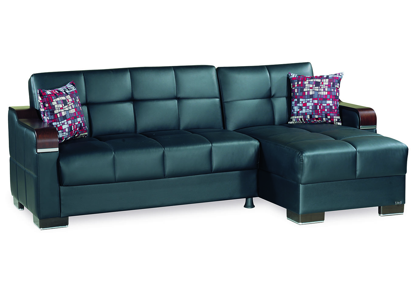 Down Town Black Sectional L+C,Ottomanson (Previously Casamode)