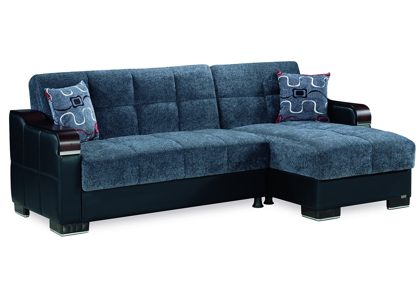 Down Town Grey Sectional L+C,Ottomanson (Previously Casamode)