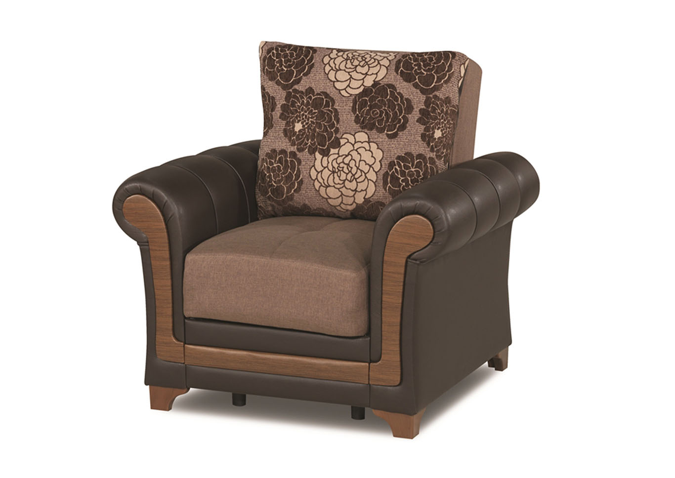 Dream Decor Brown Polyester Chair,Ottomanson (Previously Casamode)