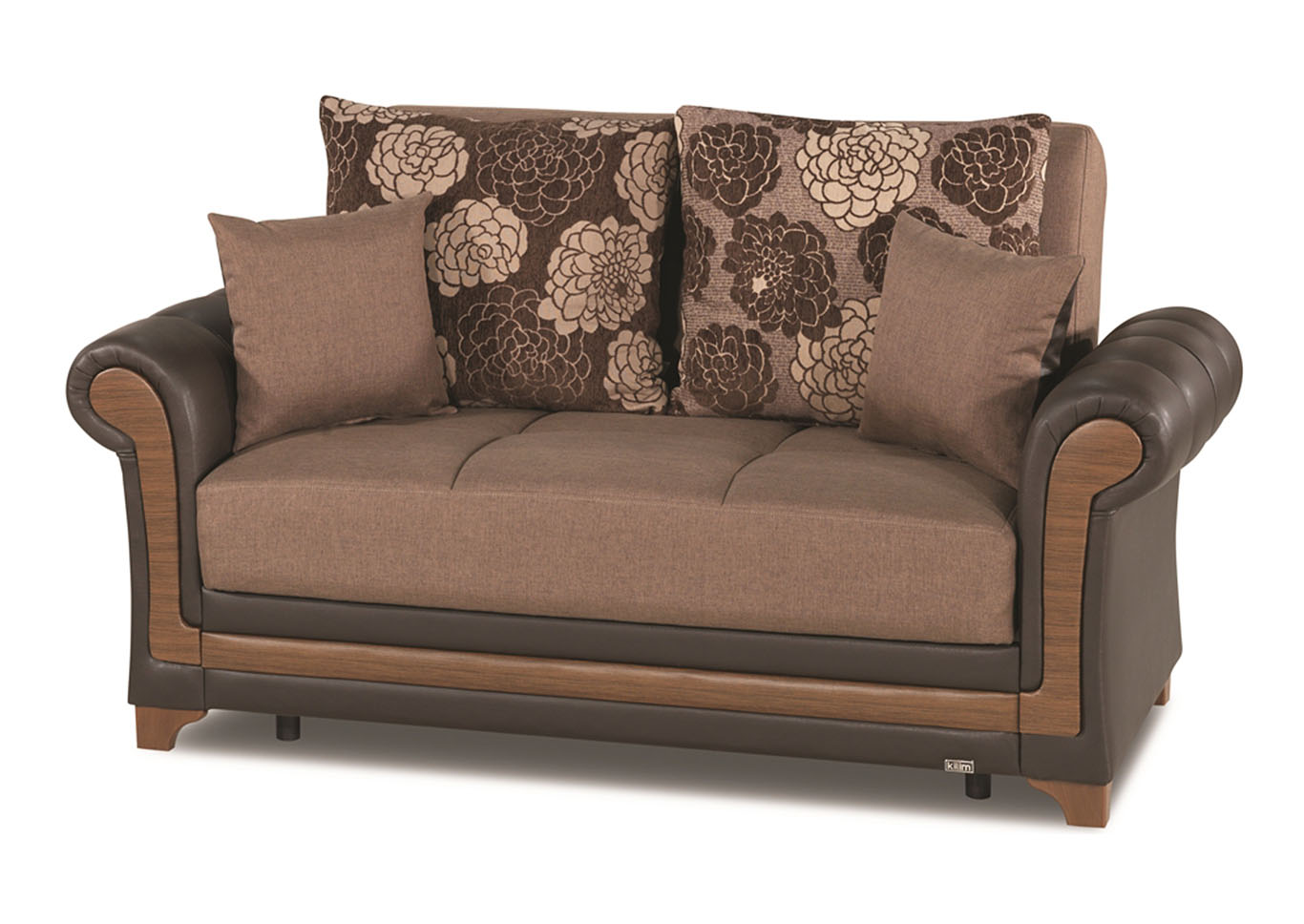 Dream Decor Brown Polyester Love Seat,Ottomanson (Previously Casamode)