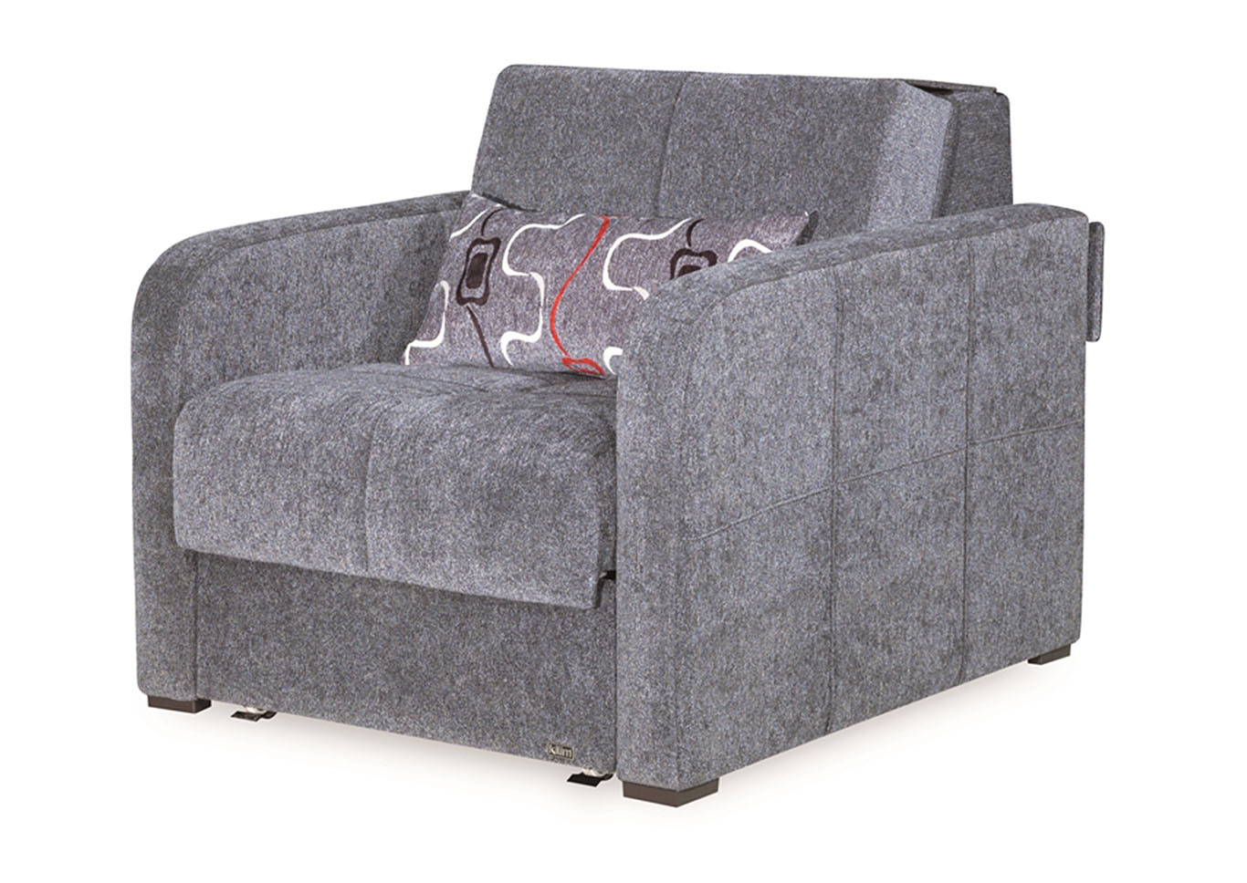 Ferra Fashion Gray Chenille Chair Sleeper,Ottomanson (Previously Casamode)