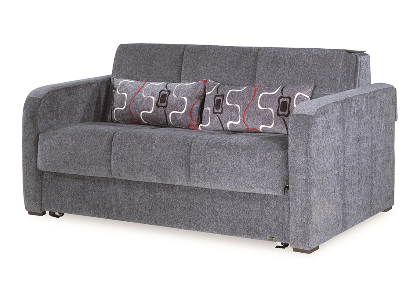 Ferra Fashion Gray Chenille Love Seat Sleeper,Ottomanson (Previously Casamode)