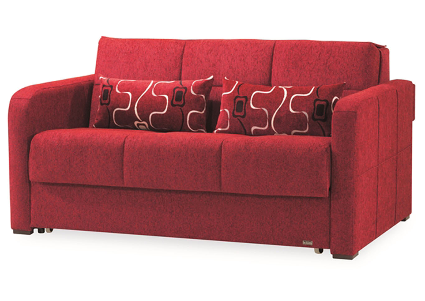 Ferra Fashion Burgundy Chenille Love Seat Sleeper,Ottomanson (Previously Casamode)