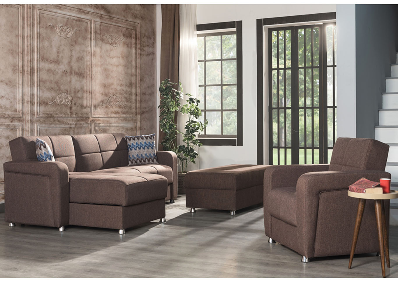 Harmony Brown Sectional,Ottomanson (Previously Casamode)