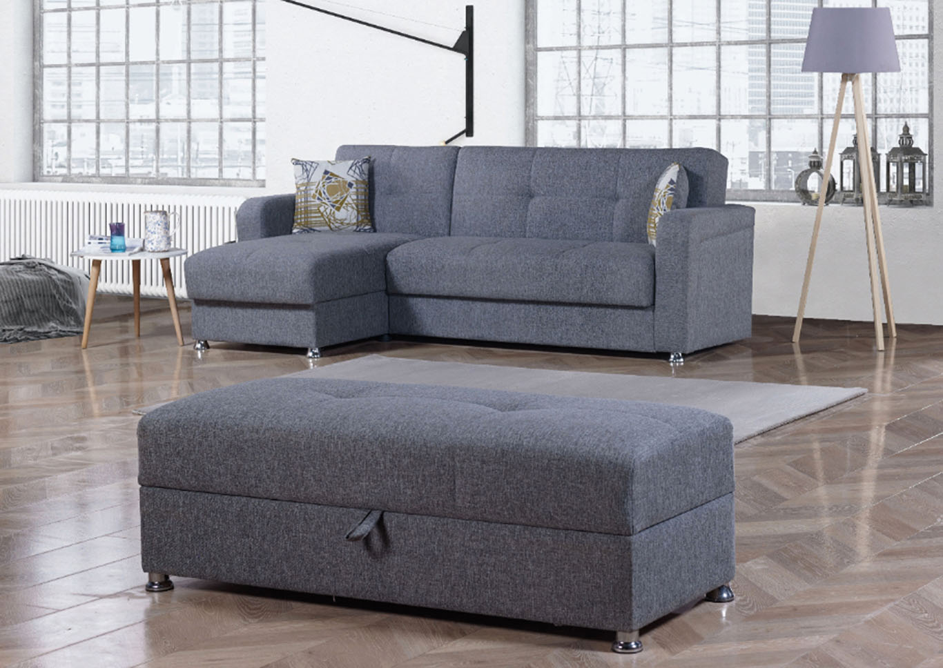 Harmony Grey Ottoman,Ottomanson (Previously Casamode)