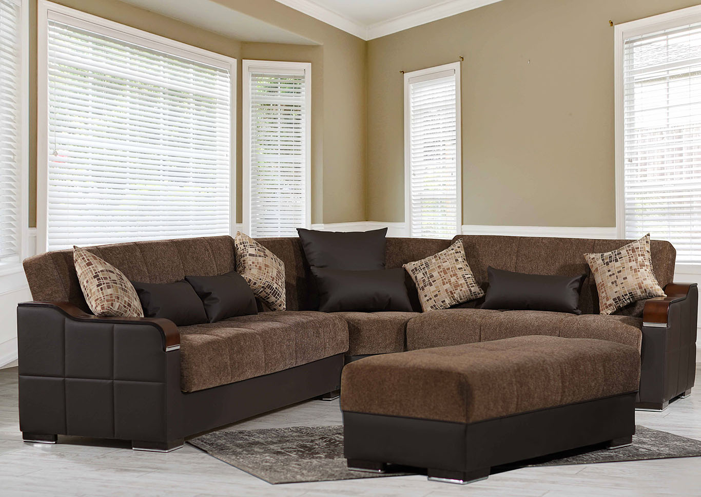 Midtown Brown Sectional,Ottomanson (Previously Casamode)