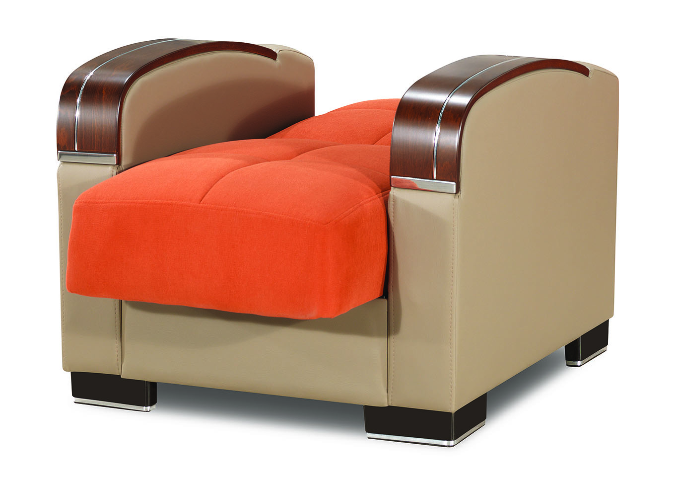 Mobimax Orange Arm Chair,Ottomanson (Previously Casamode)