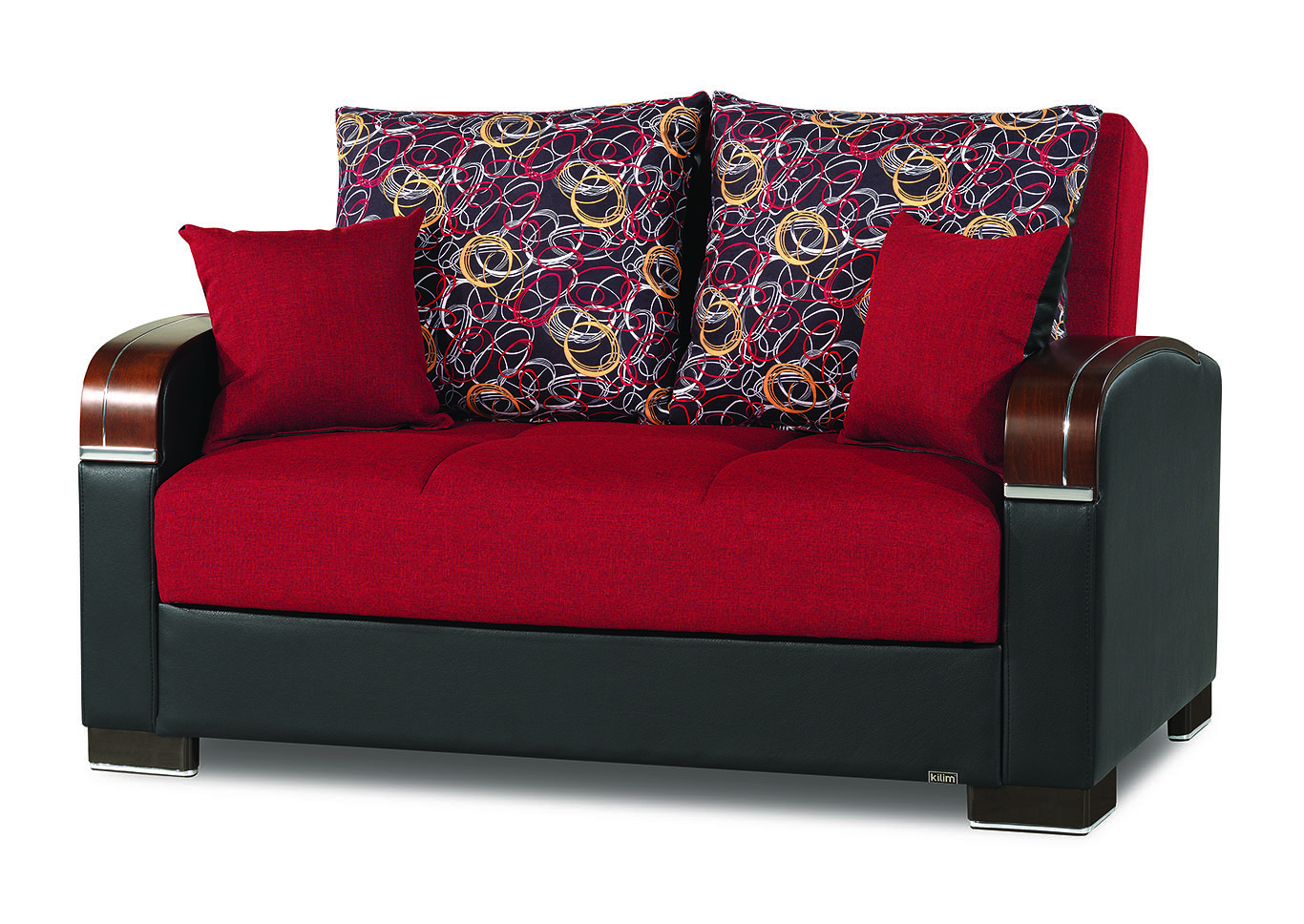 Mobimax Red Loveseat,Ottomanson (Previously Casamode)