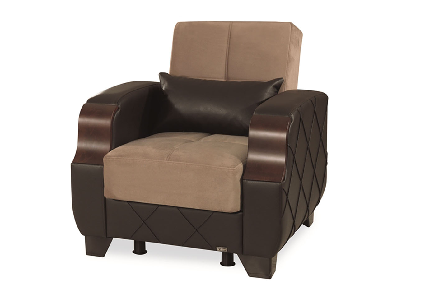 Molina Beige Microfiber Armchair,Ottomanson (Previously Casamode)