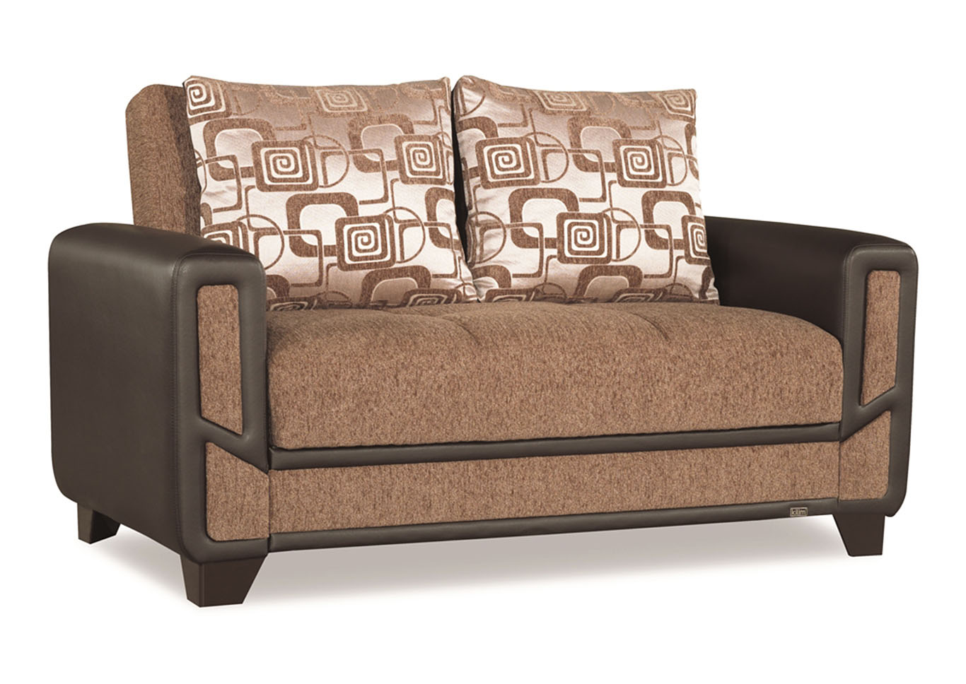 Mondo Brown Chenille Love Seat,Ottomanson (Previously Casamode)