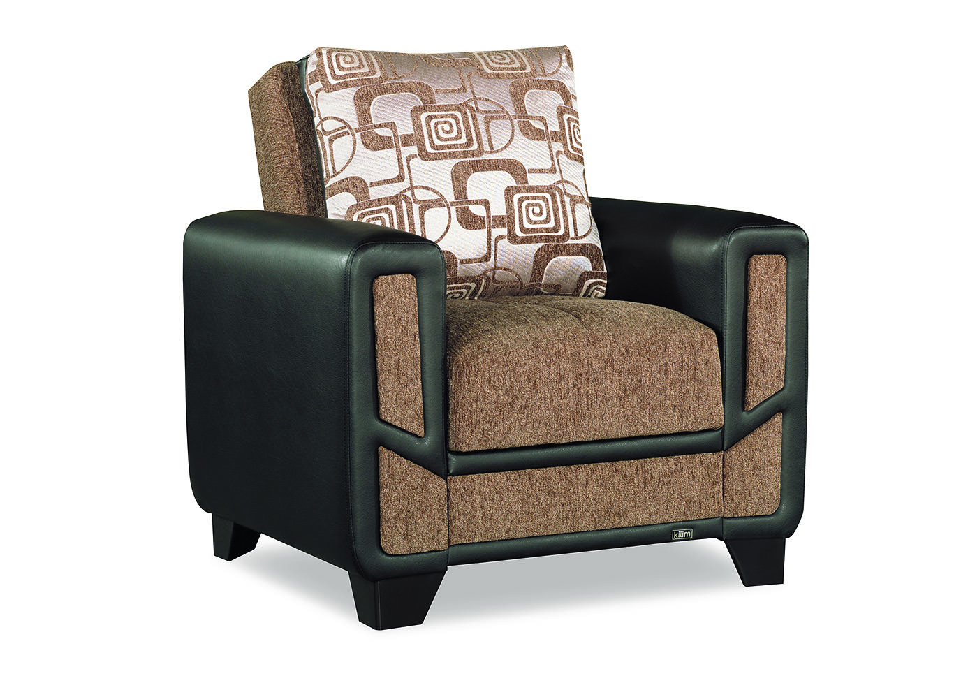 Mondo Modern Brown Arm Chair,Ottomanson (Previously Casamode)