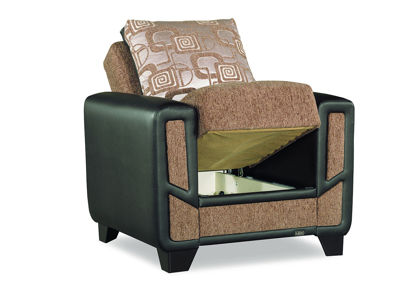 Mondo Modern Brown Arm Chair,Ottomanson (Previously Casamode)