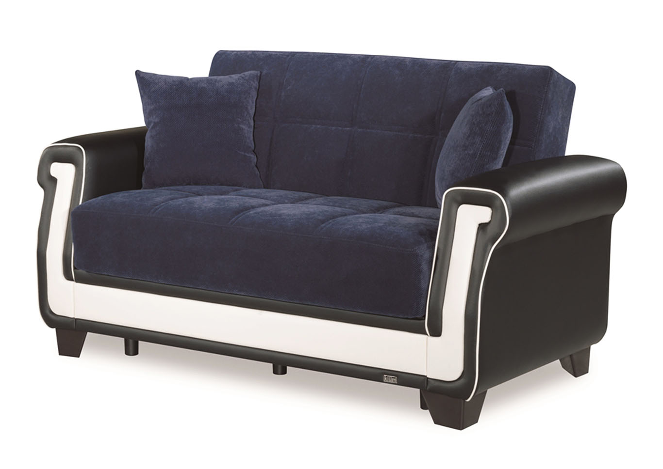 Proline Blue Microfiber Love Seat,Ottomanson (Previously Casamode)