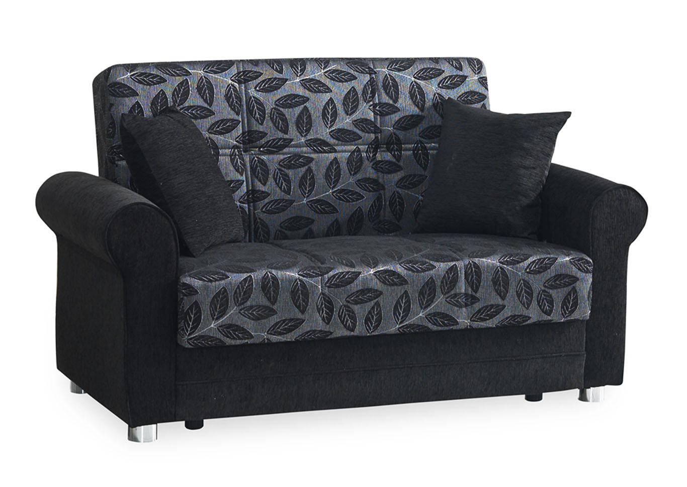 Rio Grande Black Chenille Love Seat,Ottomanson (Previously Casamode)