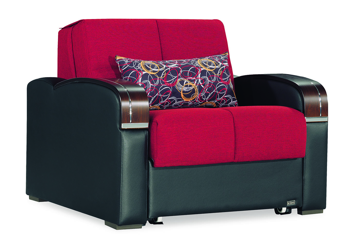 Sleep Plus Red Arm Chair Sleeper,Ottomanson (Previously Casamode)