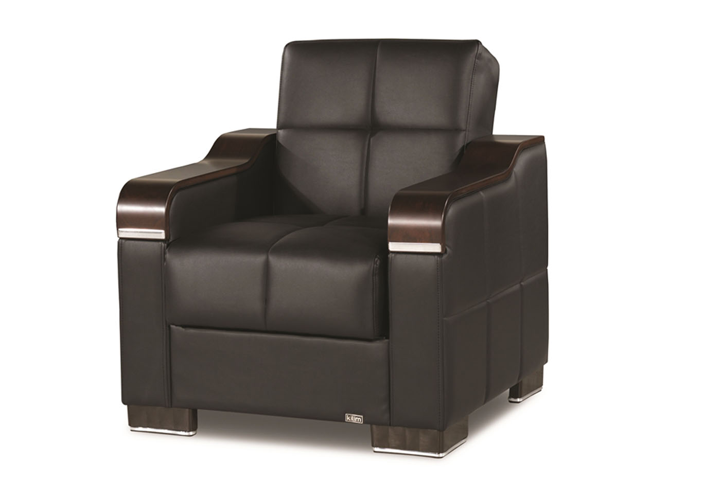 Uptown Black PU Armchair,Ottomanson (Previously Casamode)