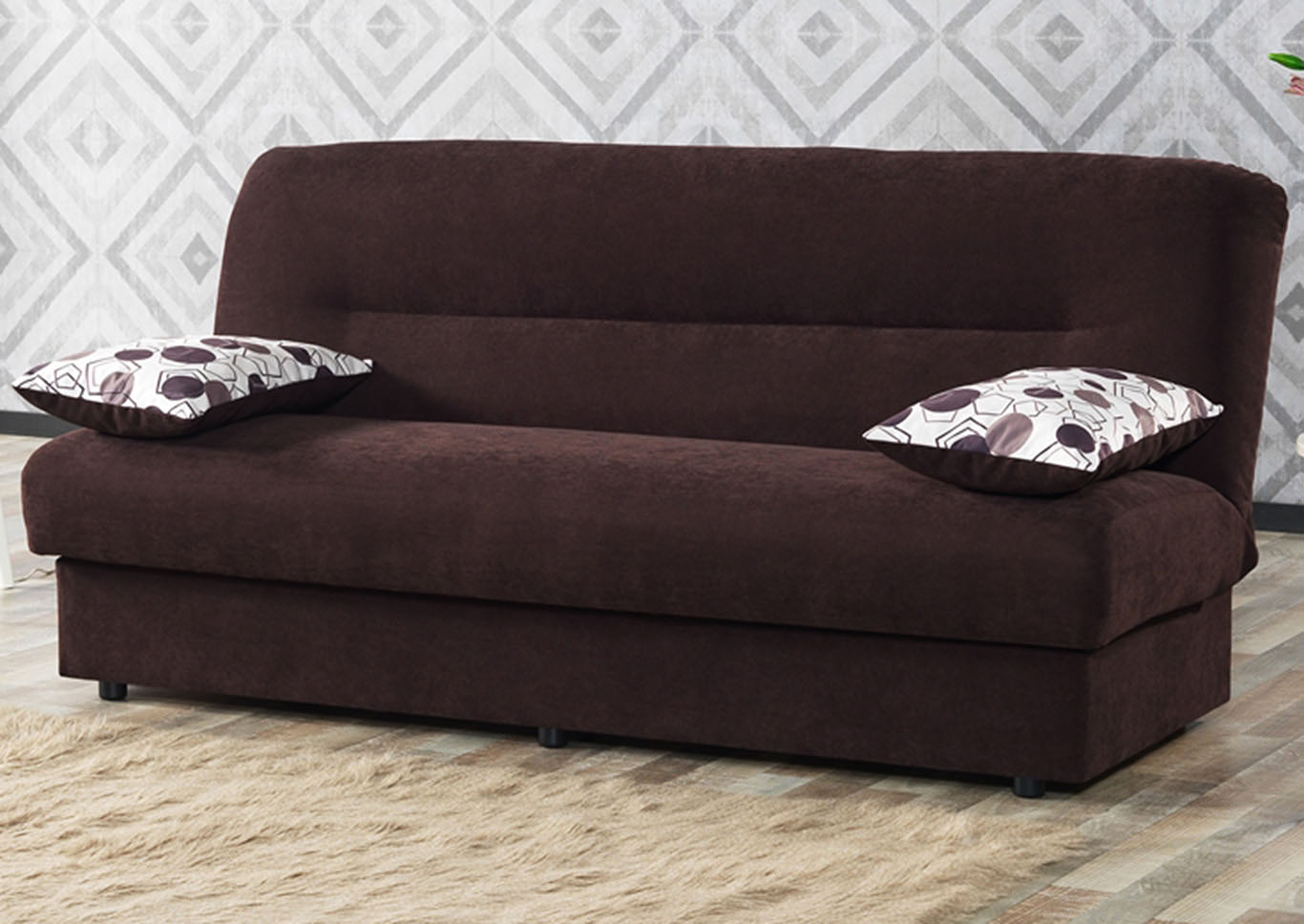 Xena Brown Fabric Sofabed,Ottomanson (Previously Casamode)