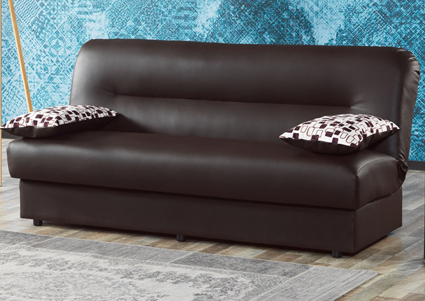 Xena Brown PU Sofabed,Ottomanson (Previously Casamode)