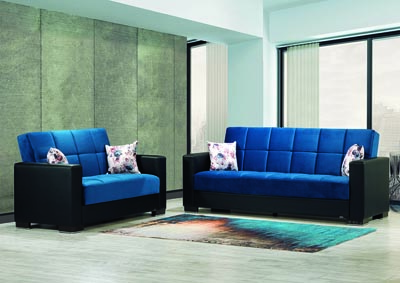 Image for Armada Emerald Blue Set of Sofabed & Loveseat