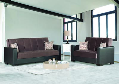 Image for Armada Brown Set of Sofabed & Loveseat