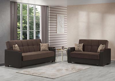 Image for Armada X Brown Set of Sofabed & Loveseat