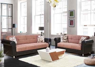 Image for Avalanche Brown Chenille Sofabed & Loveseat
