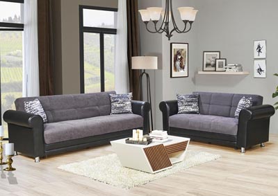 Image for Avalanche Gray Chenille Love Seat