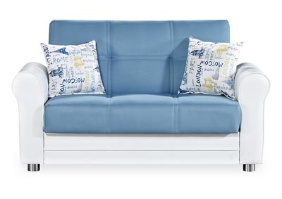 Image for Avalon Plus Prusa Blue Polyester Love Seat