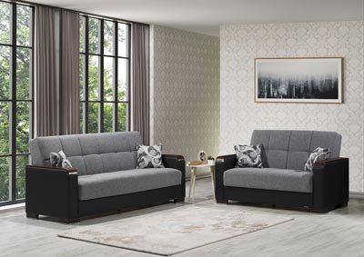 Image for Armada X Grey/Black Set of Sofabed & Loveseat