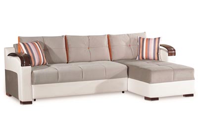 Image for Divan Deluxe Gray Microfiber Sectional