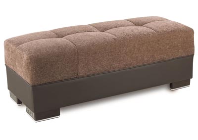 Image for Downtown Brown Chenille Ottoman