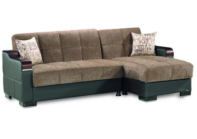 Down Town Brown Sectional L+C