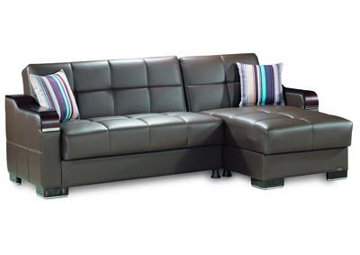 Down Town Brown Sectional L+C