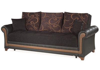 Dream Decor Black Chenille Sofabed,Ottomanson (Previously Casamode)