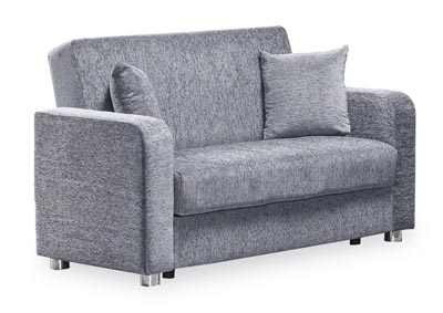 Image for Elegance Gray Chenille Love Seat