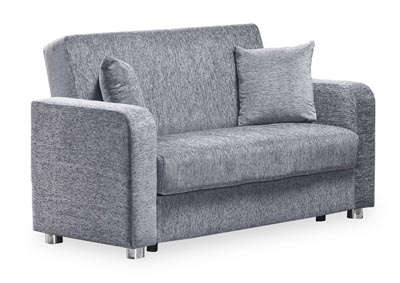 Elegance Gray Chenille Love Seat,Ottomanson (Previously Casamode)