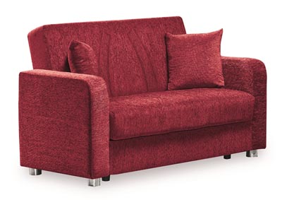 Image for Elegance Red Chenille Love Seat