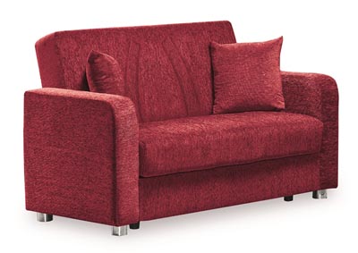 Elegance Red Chenille Love Seat,Ottomanson (Previously Casamode)