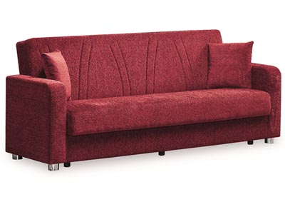 Image for Elegance Red Chenille Sofabed