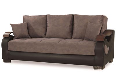 Metroplex Gray Microsuede Sofabed,Ottomanson (Previously Casamode)