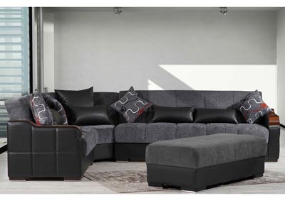 Midtown Gray Chenille Sectional