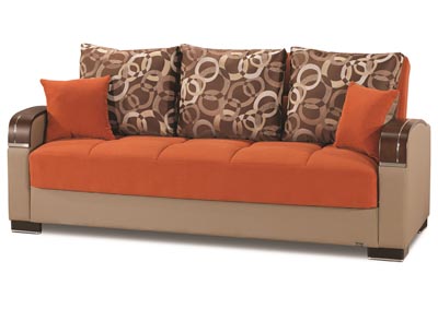 Image for Mobimax Orange Chenille Sofabed