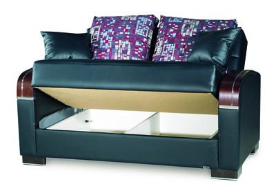 Mobimax Black Loveseat,Ottomanson (Previously Casamode)