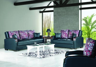 Image for Mobimax Black Three-Piece Seating Set